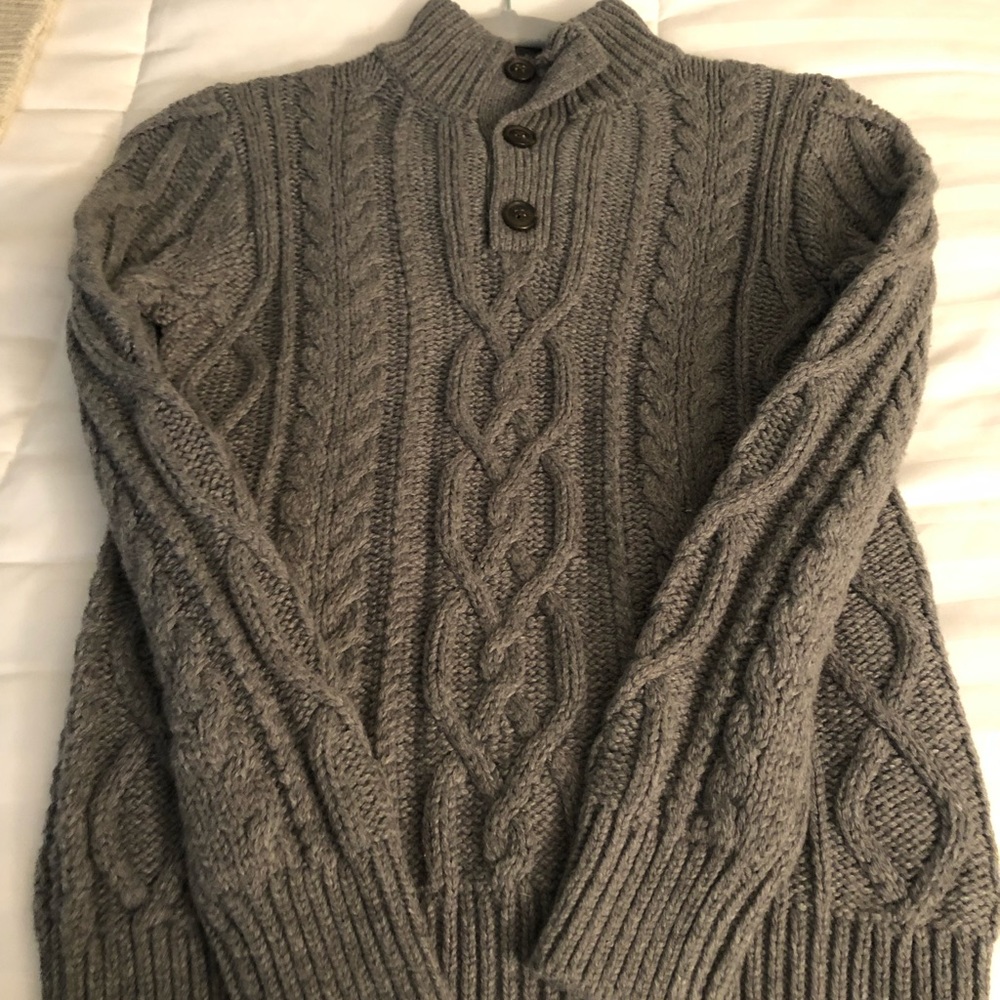 Boys Gap grey cable knit sweater. Never used size8